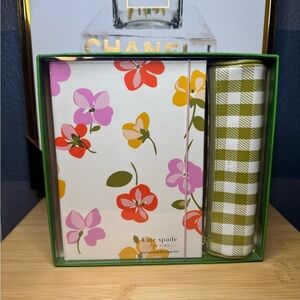 Kate Spade New York Spring Pansies Journal and Pen Case Set.